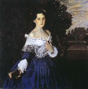 Mrs. blue female portrait painter Nova unknow artist